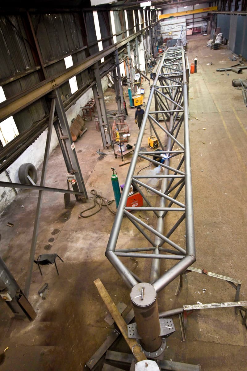 Dublin Zoo flamingo aviary — full truss length overhead